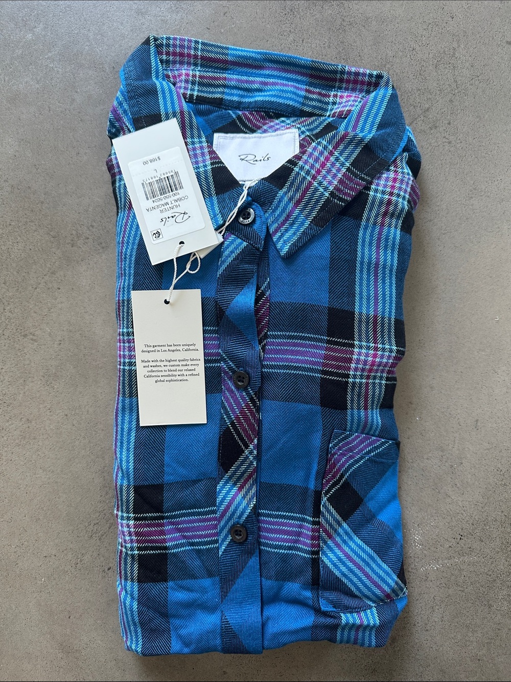 RAILS | Hunter Button Up Shirt - Cobalt Magenta - Picture 4 of 8